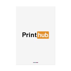 PrintHub Logo Art Print | White