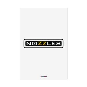 NOZZLES Logo Art Print | White