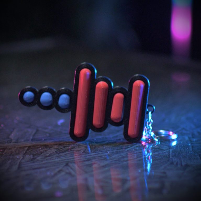 Tacky Push-Pin Tactile Roller Fidget Keychain