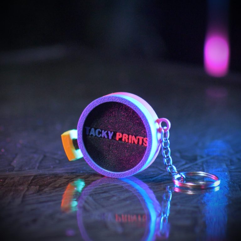 Spinner "Press & Spin" Fidget Keychain | Tacky Prints