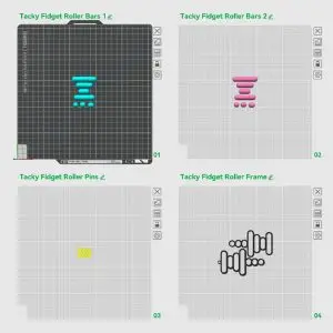 Tacky Roller Fidget Print Sheet P1S