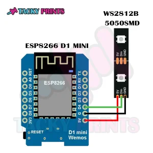 2 - ESP8266 and WS2812B LED Diagram