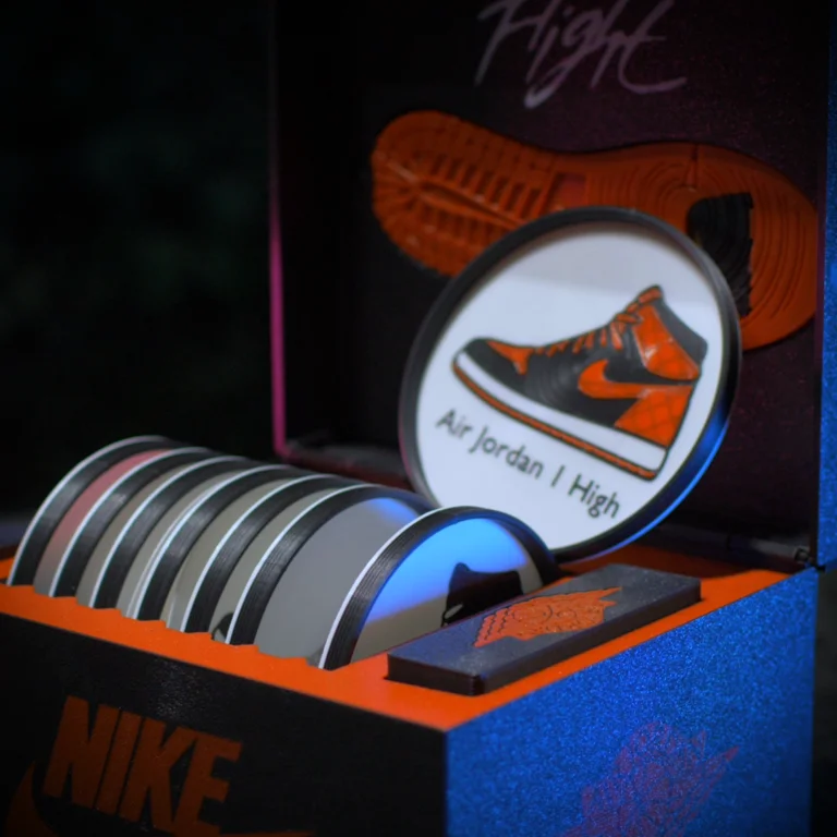 AJ1 Retro Sneaker Box Coaster