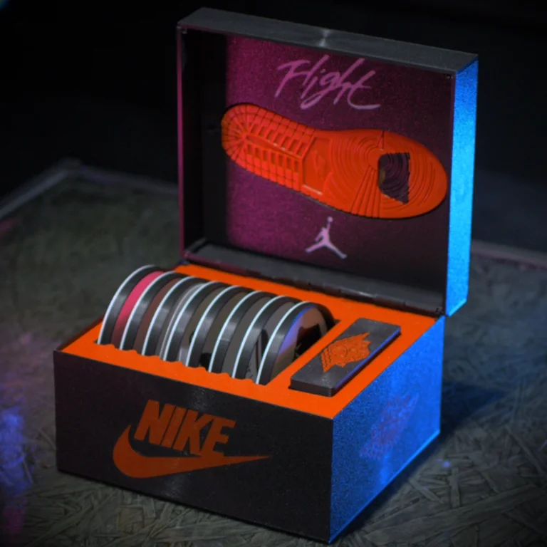 AJ1 Retro Sneaker Box Coaster Set Feat