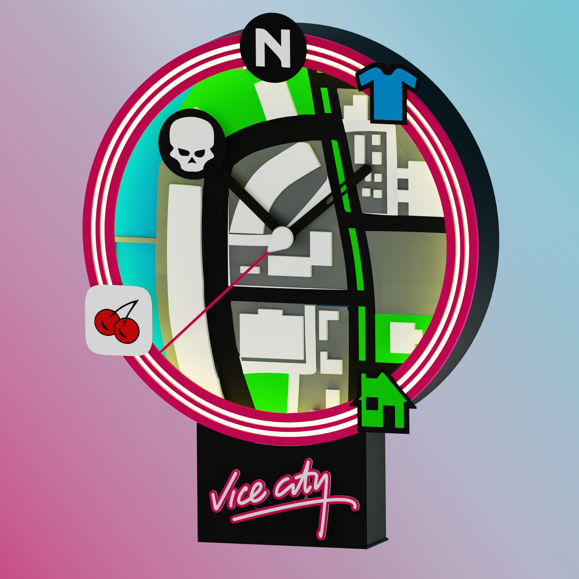 GTA Vice City LED Clock Featured Image