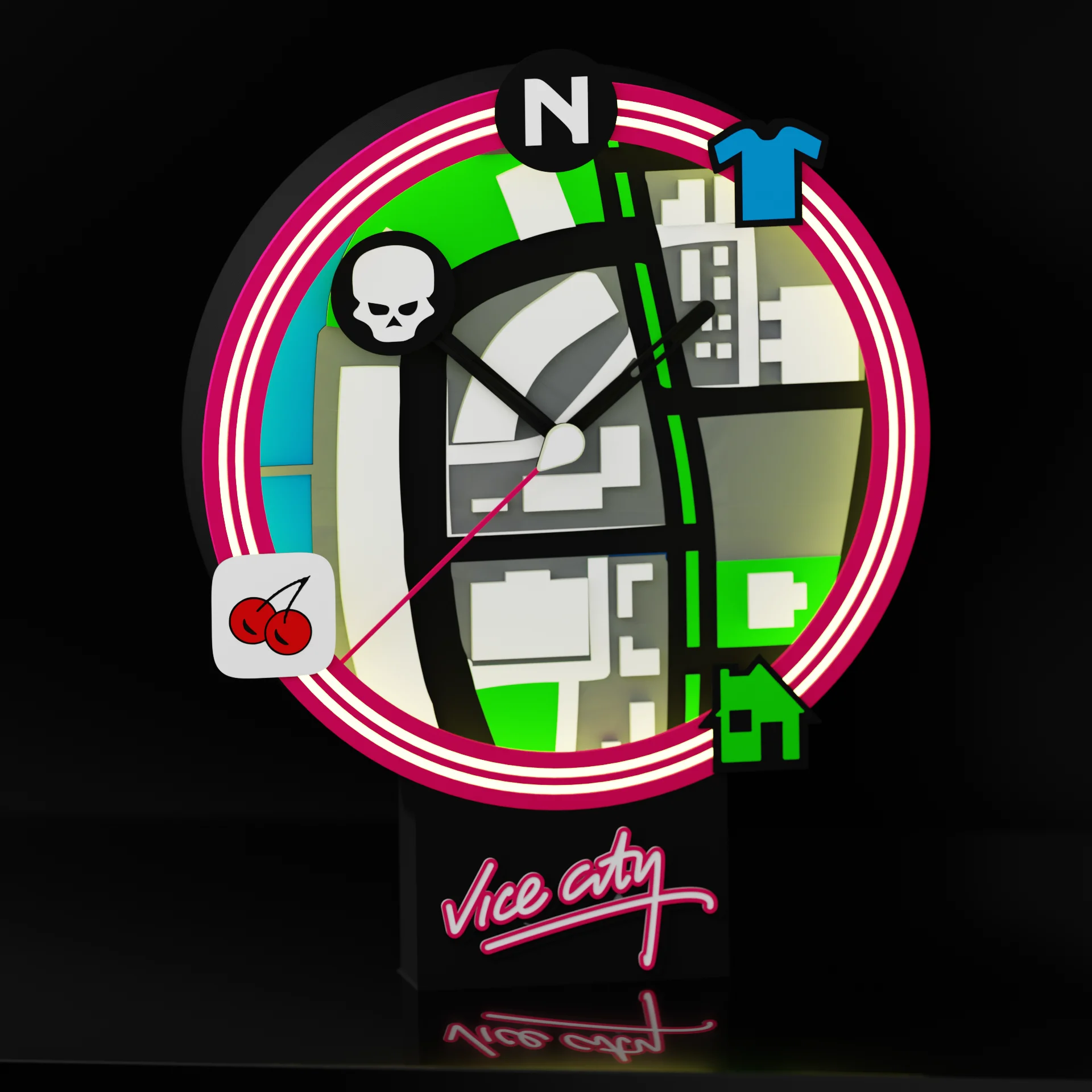 GTA Vice City LED Clock Promo Image
