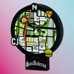 GTA San Andreas LED Clock 3d-Print File