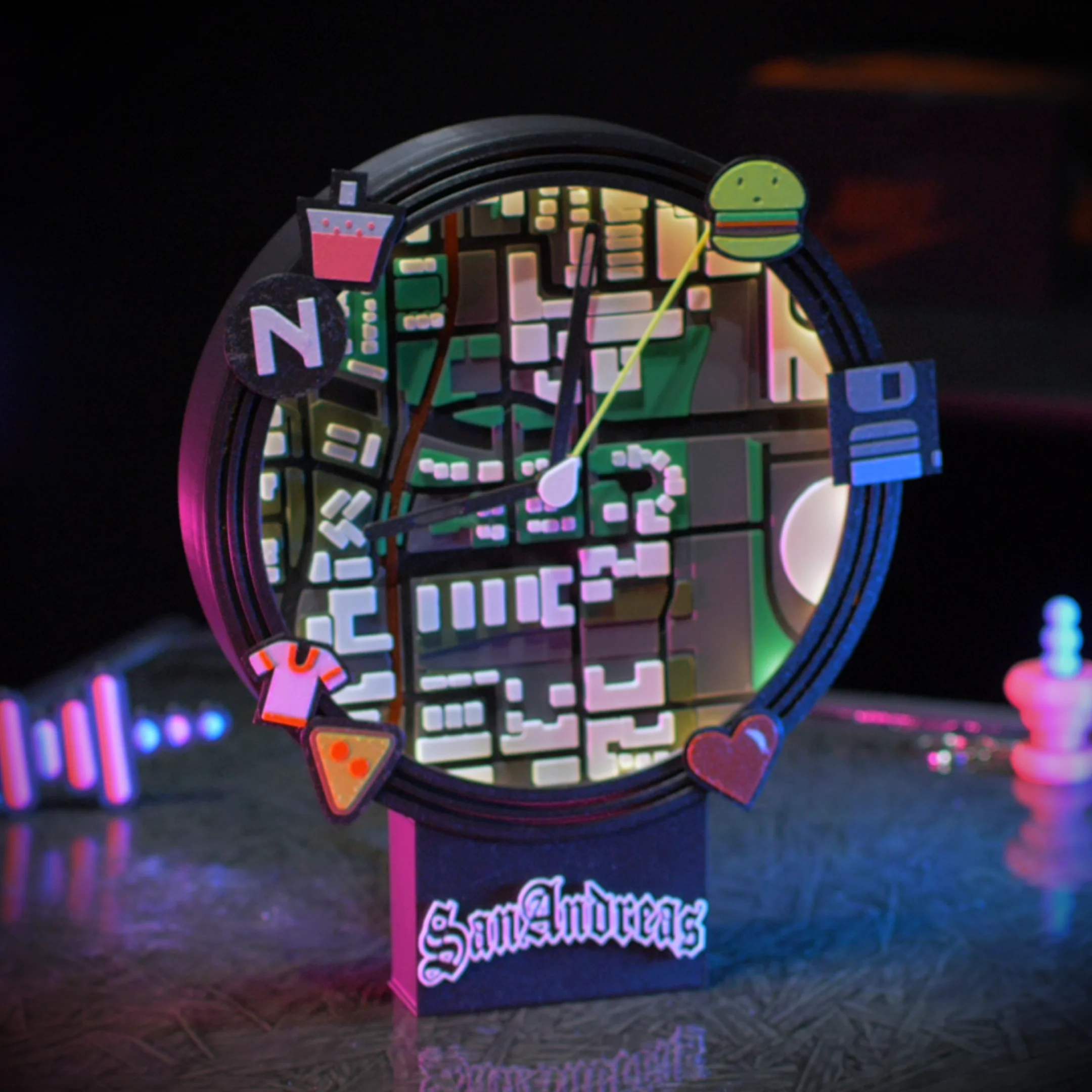 GTA: San Andreas Radar LED Clock | Custom HUD Display GTA: San Andreas Radar LED Clock | Custom HUD Display