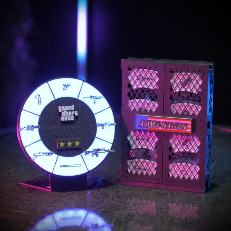 3D Print Files for GTA Weapon Wheel Lamp And Panels Organizer Rack