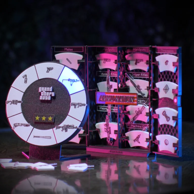 3D Print Files for GTA Weapon Wheel Lamp And Panels Organizer Rack