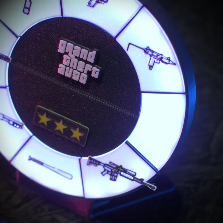 3D Print Files for GTA Weapon Wheel Lamp | HUD Light STL