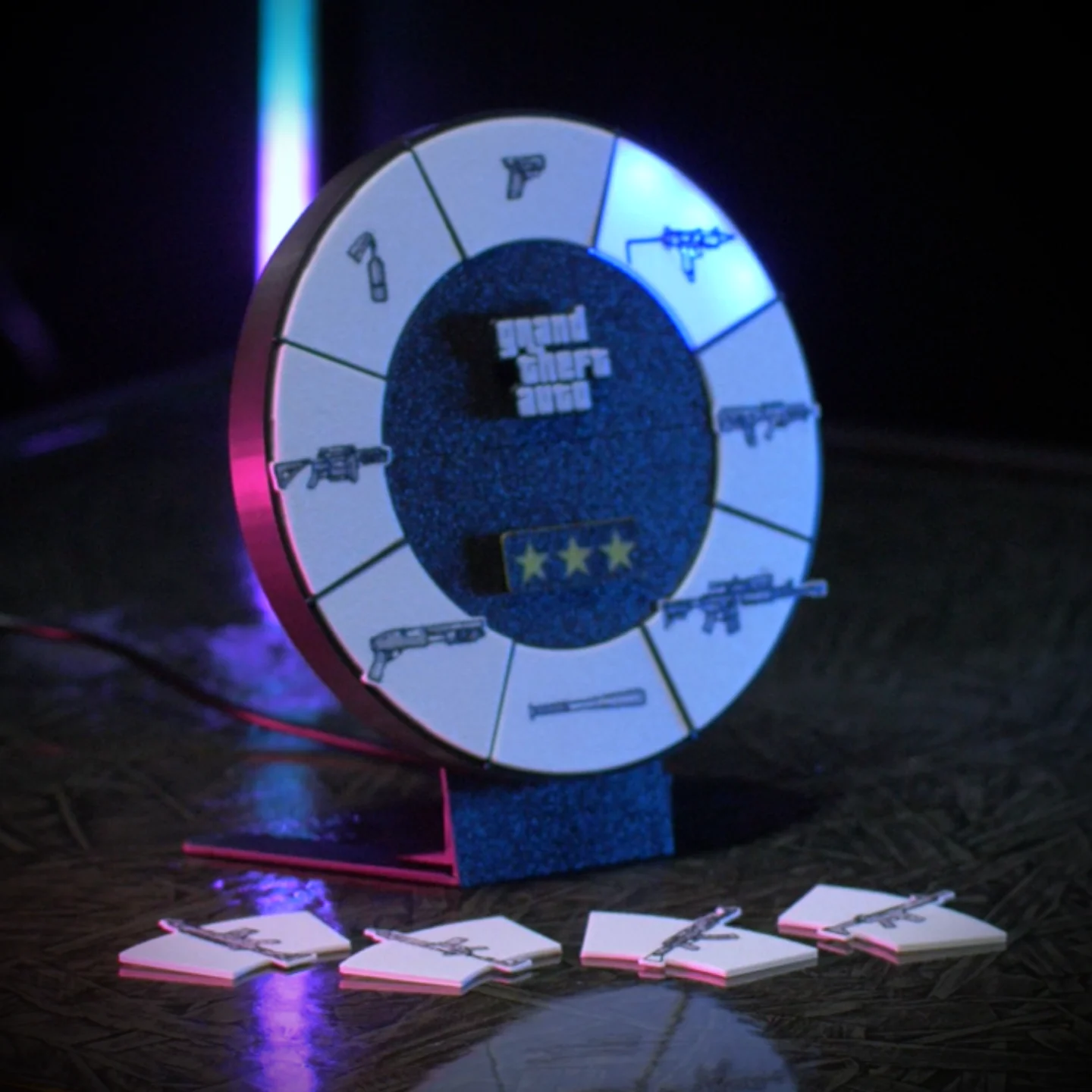 3D Print Files for GTA Weapon Wheel Lamp | HUD Light STL