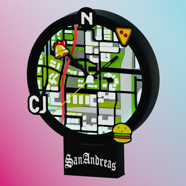GTA San Andreas LED Clock 3d-Print File